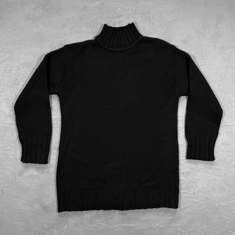 Vintage 1990s Jones & Co. Merino Wool Knit Oversized Mock Neck Sweater Women's M